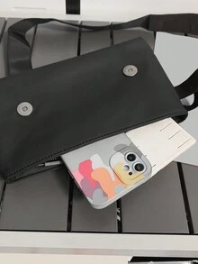 Men's Multifunctional Waterproof Casual Shoulder Crossbody Bag Shoulder Bag Sling Bag Side Bag Messenger Bag Black Bag School Bag Valentines Gift For Men - Black - View 6