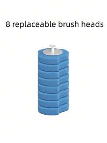 1 套溶解马桶刷，带 16 个可更换刷头 - 无死角去污刷，带清洁液的刷头，一次性清洁干净方便，适用于浴室和卫生间、马桶刷架、浴室配件、浴室产品、家居和厨房用品浴室装饰秋季装饰 - 白色 - 查看 11