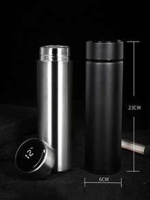 Botella De Agua De Acero Inoxidable Con Medición Inteligente De Temperatura - Blanco - Ver 8