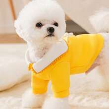 1pc Plush Cute Cartoon Pet Clothes Suitable For Daily Use - Yellow - View 5