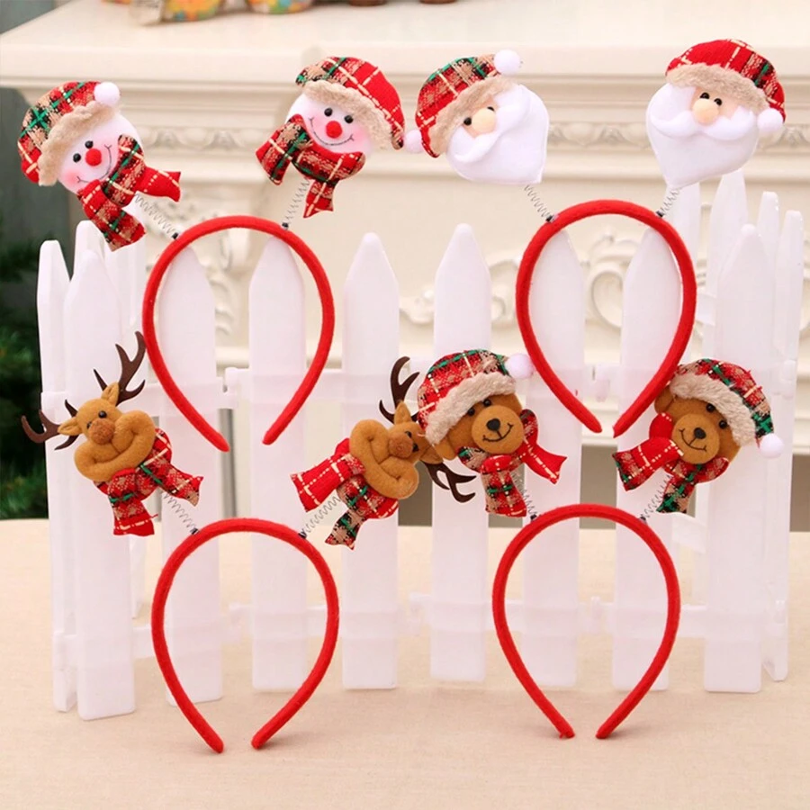 1pc Christmas Party Hair Hoop - Khaki - View 1
