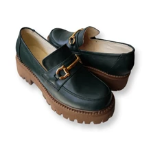 mocasín piel 100% en - Verde - Ver 2