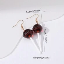 1pair Of Cute And Unique Earrings - Red - View 5