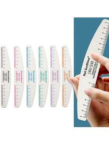 20 cái/gói Màu sắc In Bằng gỗ Giũa móng tay Với Cái thước Chuyên nghiệp Có thể giặt được Móng tay Tài liệu 80 100 180 240 Chà nhám Dụng cụ đánh bóng - trái cam - Xem 7