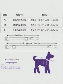 Adjustable Printed Dog Collar - Grey - View 2