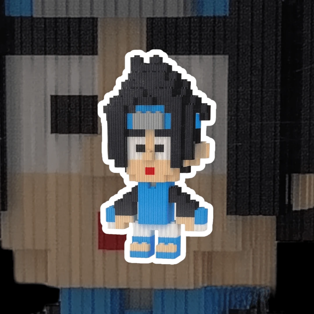 1 juego de bloques de construcción en miniatura, figura de Sasuke Shippuden para ensamblar, decoración de habitación - Multicolor - Ver 1