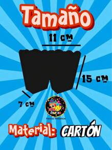 Bely And Beto Party Package For 80 Guests With 321 Pieces (Plates + Glasses + Sweets + Canvas + Palomero) Palomera BannerDisposable Items Decoration Box Cardboard Box Bonus Characters - Black - View 5