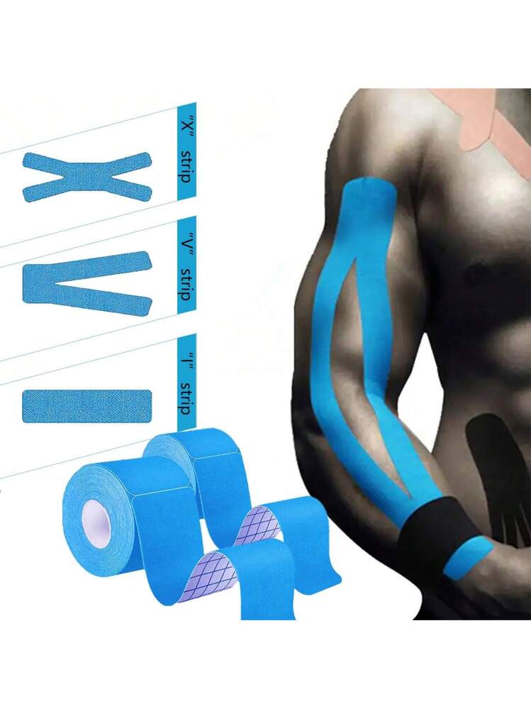 20 strisce adesivi con nastro kinesiologico pretagliato sport nastro in lattice traspirante impermeabile ginocchia alla caviglia nastri elastici per attivà sportive  18