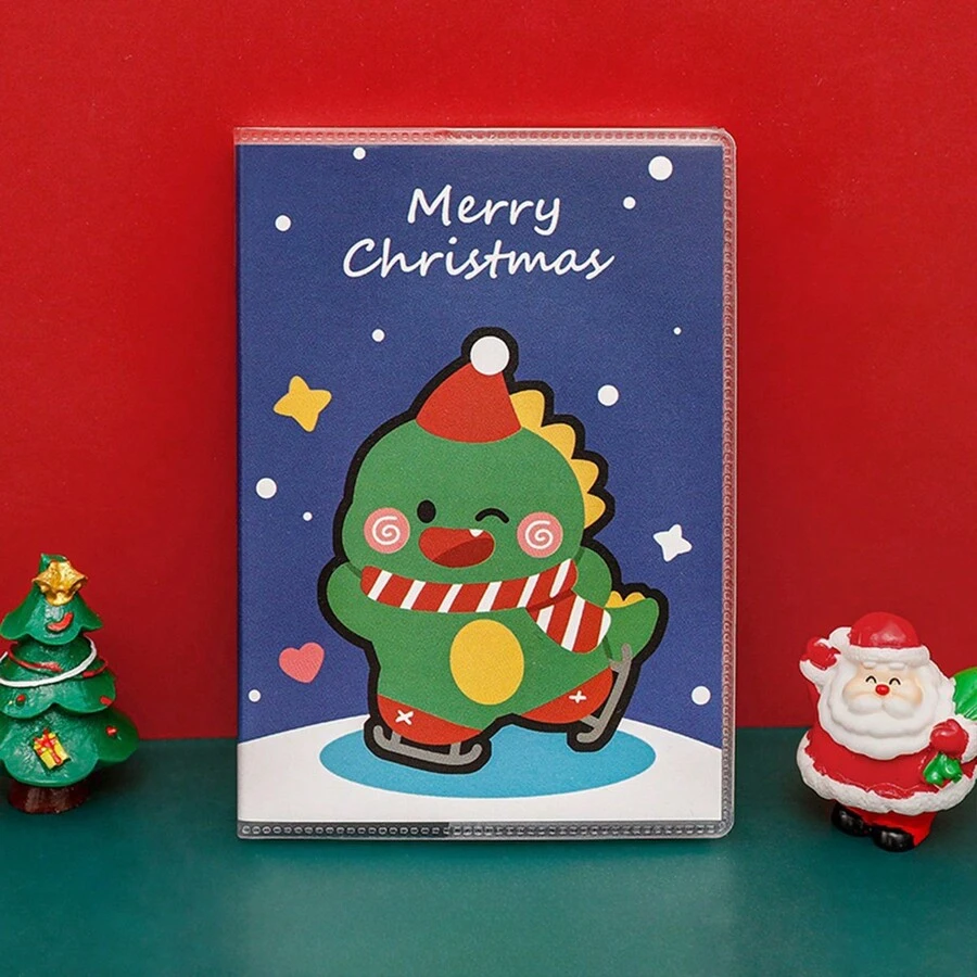 1 Pieza Cuaderno Lindo De Patrón Navideño Y Dibujo Animado - Multicolor - Ver 1
