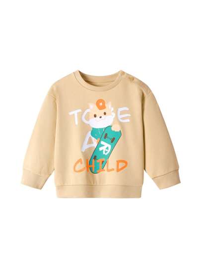 Annil Ropa Infantil, Suéteres para Niños, Estampados de Dibujos Animados, Lindo Bebé Casual con Cuello Redondo, Ajuste Elástico y Suelto