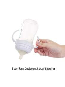 2 Packs Or 4-Pack Baby Bottle Handles For Use With Natural Baby Bottles, Compatible With 2oz, 4oz, 9oz, And 11oz Pp Ppsu Glass Natural Baby Bottles (Other Series Not Applicable), 2mm Wall Thickness, 15g Each, Can Be Sterilized At High Temperature And Dishwasher Friendly - White - View 3