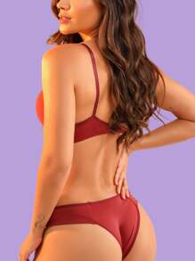 Women Bra & Panty Sets - Màu Đỏ Sâu - Xem 2
