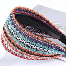 1入新款寬邊白髮頭帶,透氣網眼夾齒髮夾,髮飾