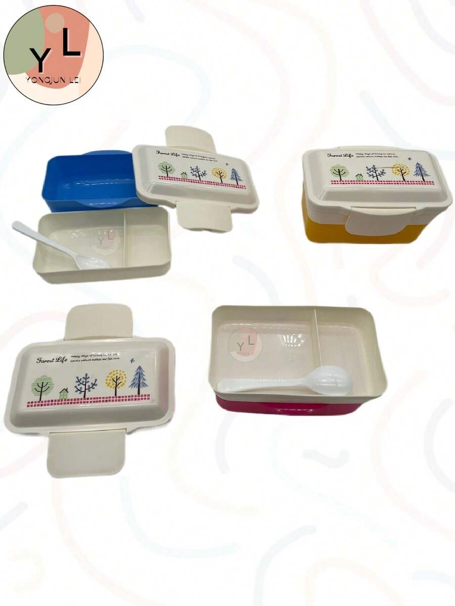 Contenedor de Comida Rectangular - Multicolor - Ver 1