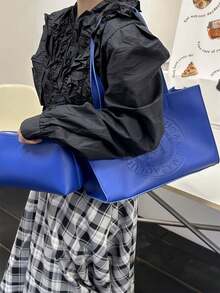 春夏时尚简约休闲软皮高级感旅行购物袋超大容量单肩妈妈手提方包