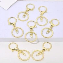 7pcs Minimalist Golden Alloy Keychains - Gold - View 5