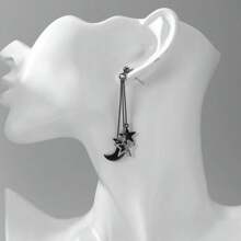 1對蝙蝠耳墜 - 銀色 - 查看 7