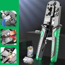 1 件 Rj45 壓接工具,rj45 電線壓接器 8p 網路鉗多功能端子網路電纜剝線鉗切割器穿孔水晶頭壓接鉗適用於直通傳統連接器 - 彩色 - 查看 4