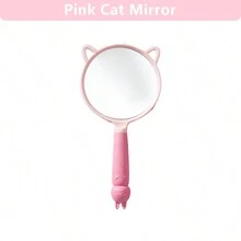 女士們卡其色&粉色的卡通可愛柔軟的梳子&鏡子套裝,家庭使用頭皮子午線按摩梳 - 粉色 - 查看 5