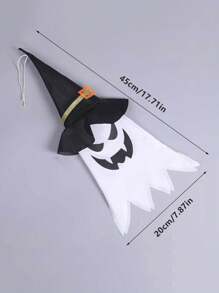 萬聖節裝飾 LED 串燈帶南瓜燈、女巫帽、幽靈燈，為節日營造恐怖場景 - 單一暖白_巫師帽 - 查看 6