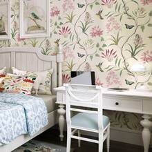 一卷45cm*200/300/500/1000cm 3d仿真自黏壁紙pvc材質綠植壁紙熱帶雨林綠植石頭樹木綠葉花鳥牆面裝飾便利貼適合客廳電視背景牆臥室陽台書房裝飾貼紙家具翻新自貼牆 - 米色 - 查看 2