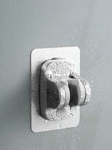 1 件淋浴噴頭支架,附黏合墊,無需鑽孔,可調整浴室淋浴支架