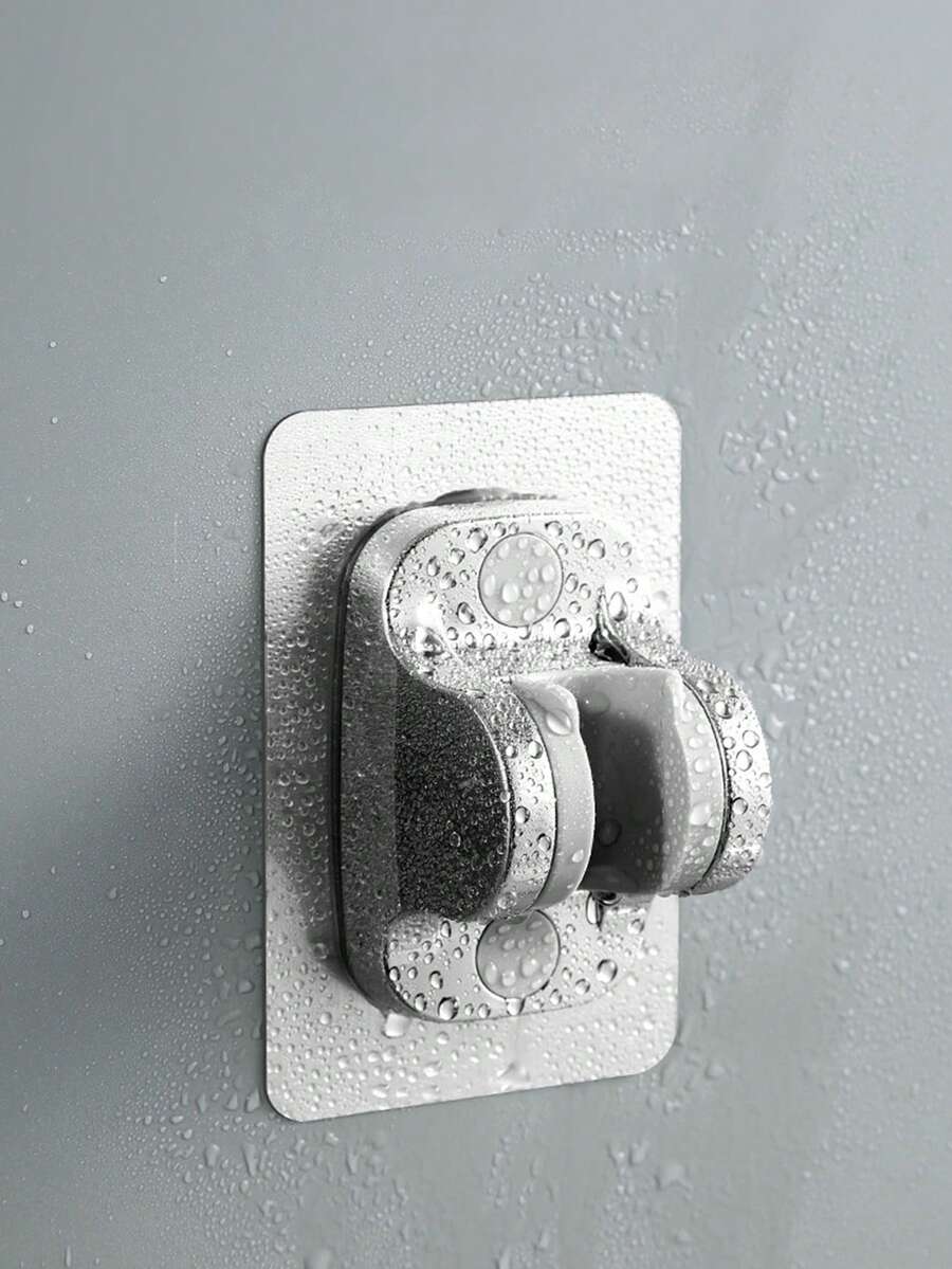 1 件淋浴噴頭支架,附黏合墊,無需鑽孔,可調整浴室淋浴支架