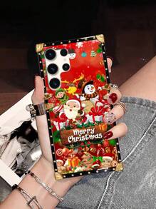 1pc Christmas Tree Halloween Print Phone Case Compatible With Samsung S23ultra