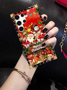 1pc Christmas Tree Halloween Print Phone Case Compatible With Samsung S23ultra