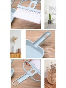 1 Set Including Mini Broom, Dustpan And Brush For Small Pets - Blue - View 3
