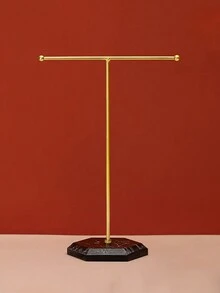 1pc Iron Art Jewelry Organizer Display Stand For Earrings, Necklaces, Bracelets And Rings - Gold - View 8