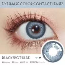 1 par suave de colores contacto con naturalmente negro puntos , grande diámetro con desechable vida ciclo , adecuado para tener una cita o uso diario Lentes de contacto - Azul - Ver 6