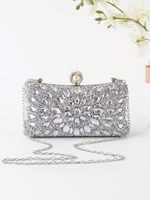 女士鑽石裝飾晚宴包,適用於婚禮,派對,手提袋,斜跨包