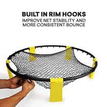Bộ trò chơi Spike Battle Ball Trò chơi bóng sân bãi biển Đồ chơi cho người lớn Thanh thiếu niên Kỳ nghỉ gia đình Chơi trong nhà ngoài trời, bao gồm 3 quả bóng, lưới, máy bơm, túi đựng, đồ chơi bể bơi Thích hợp cho các trò chơi bi-a, tiệc bể bơi - Màu vàng - Xem 6