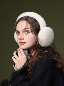 1入組女式冬季毛絨耳暖器,適用於學生和戶外活動的保暖禮物