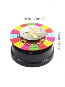 1 pieza Juego de mesa eléctrico de mini ruleta para sorteo de parejas de sobremesa, ajuste de ambiente (batería no incluida) - Multicolor - Ver 4