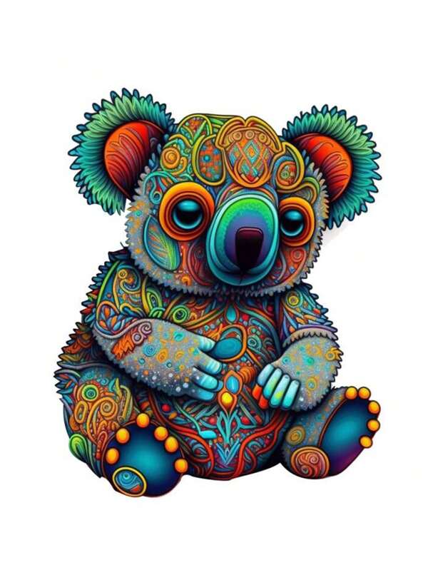 Cute Koala Puzzle, Adult Casual Toy, Asymmetrical Animal Shaped Wooden Jigsaw Puzzle, Family And Friends Game, Suitable For Christmas And Birthday Gifts, Puzzle, Jigsaw Puzzle, Jigsaw, Iq Games, Game Puzzle, Ice Puzzle, Puzzle Table, 1000 Pieces Puzzle