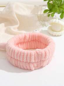 1件粉色女士髮飾,簡潔可愛有趣的大眼睛髮箍,創意蝸牛洗臉頭帶