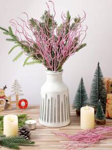 2 Miếng Vàng Bụi bặm Cây thông noel Đồ trang trí , Lễ cưới , Trang trí nhà cửa , Cái bình hoa Phụ kiện , Cây Nhân Tạo , Sáng Màu sắc - Hồng - Xem 1