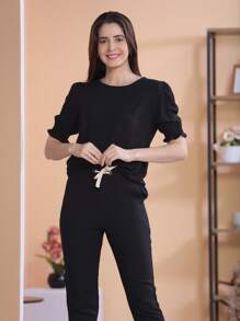 Women Two-piece Outfits - 黑色 - 查看 2
