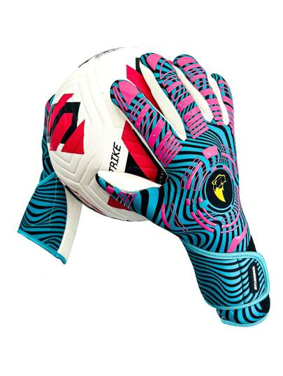 ATLANDER 1 Pair Latex Football Goalkeeper Gloves Adults Youth Thickened Football Comfortable Breathable Durable Anti-Slip Professional Protection Match Training Goalkeeper Soccer Outdoor Sports Men Women Goalkeeper Goalie Gloves Blue Football Gloves