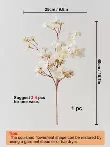 1/4/8 件人造樱花花、丝绸桃花假植物布置春季装饰 DIY 花园家居餐桌派对装饰婚礼装饰 - 白色 - 查看 2