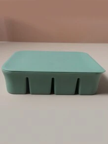 12格婴儿柔软硅胶易取喂食托盘、餐食准备食品储存容器、冷冻和蒸煮器 - 綠色 - 查看 10