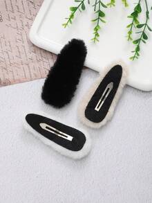 3 件裝女士和女孩時尚水滴形髮夾,甜美風格,適合日常佩戴,多色