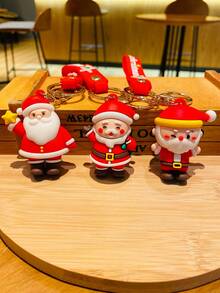 1pc Women's Santa Claus Backpack Style Keychain Pendant - Multicolor - View 1