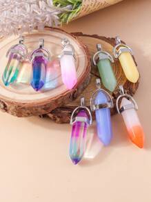 5pcs/set Random Color Fashionable Zinc Alloy Geometric DIY Pendant For Women For DIY Jewelry Making - Multicolor - View 11