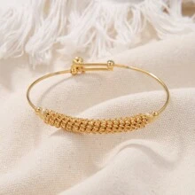 1pc Fashionable Vintage Gold Bangle - Gold - View 4