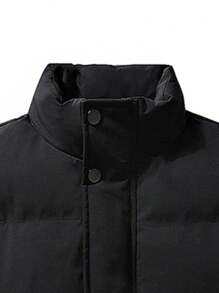 Men's Thickened Vest For Outdoor Warm Keeping - Black - View 3