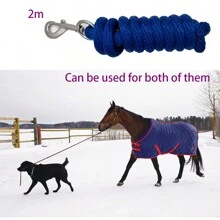 1pc 2m Pet Leash/multi-purpose Farm Animal Lead/2m Horse Walking Rope - Navy Blue - View 1