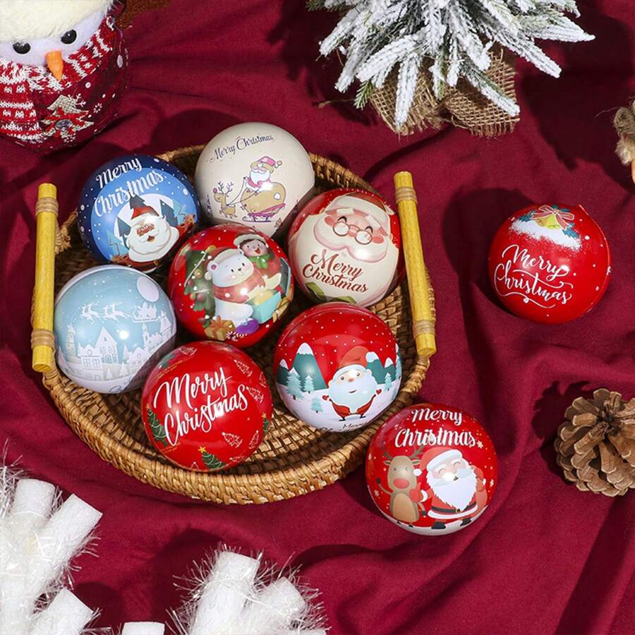4pcs/set Random Color Gift Box, Christmas Elf Ball Candy Box, Christmas Eve Decorative Candy Box - Random color styles - View 1